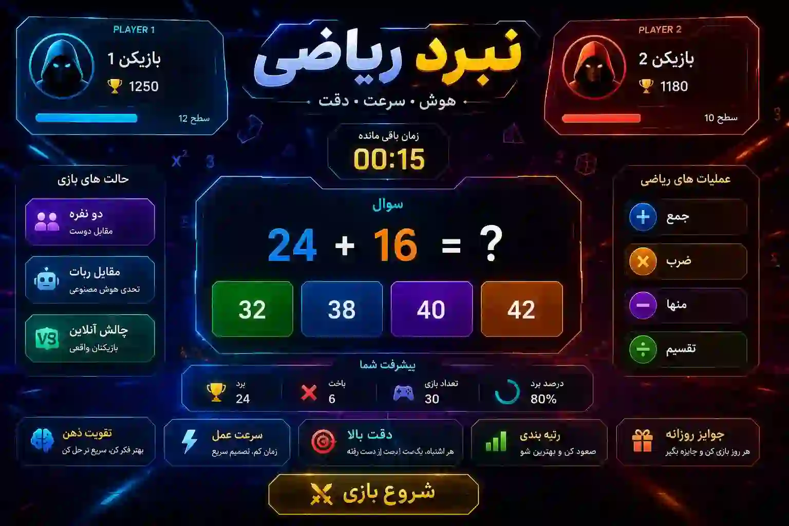 بازی نبرد ریاضی